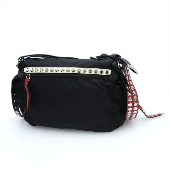 Prada Shoulder Bag Nylon Studded - Picture 1 of 9